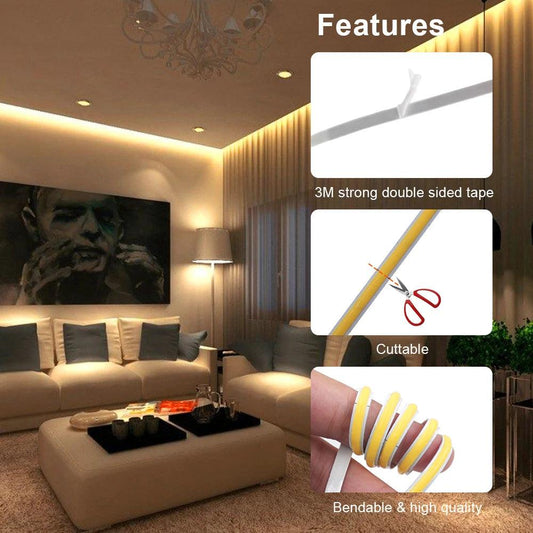 Premium LED Light Strip Kit 16.4ft (5m) – 3000K Warm White Accent Lighting