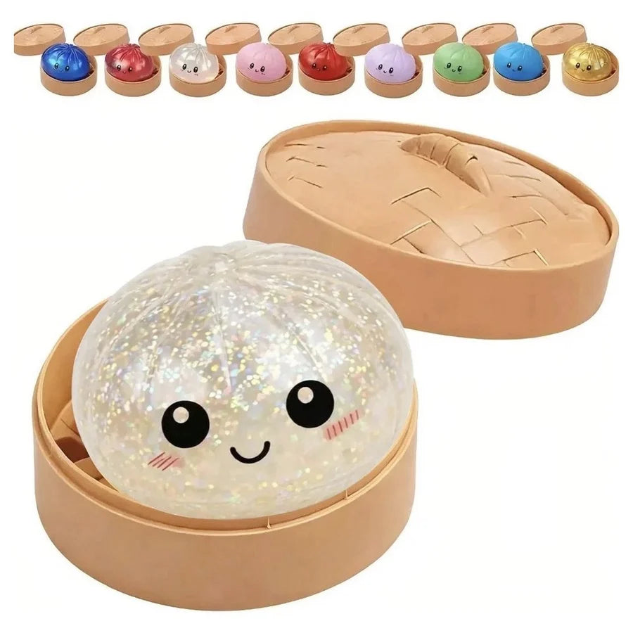 Rainbow Mystery Steamed Bun Sugar Edition Squishy Toy – Collectible Blind Box