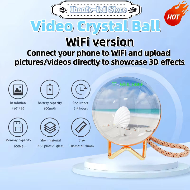 Customizable Video Crystal Ball Light – WiFi DIY Art Display