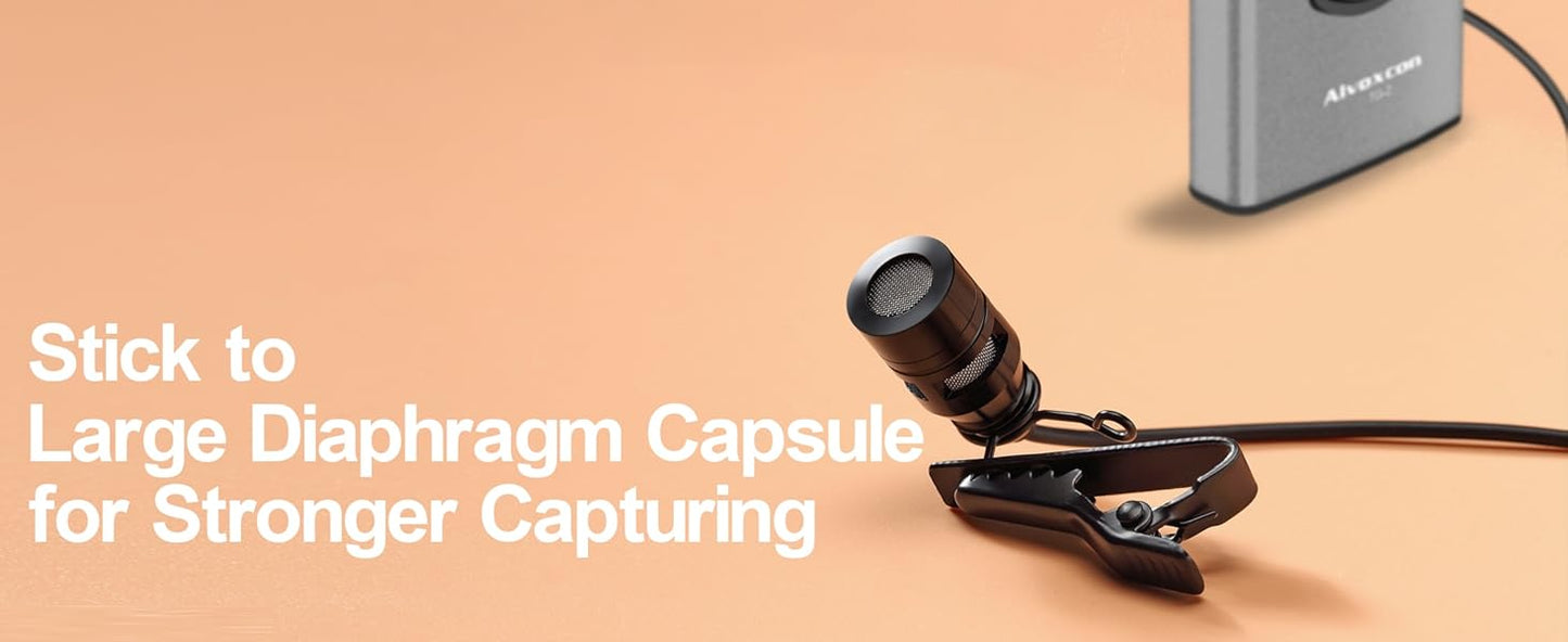 Alvoxcon Wireless Headset & Lavalier Microphone System (UHF)