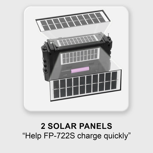 Dual Solar Speaker FP-722-S – AM/FM/SW Radio with Bluetooth & Subwoofer