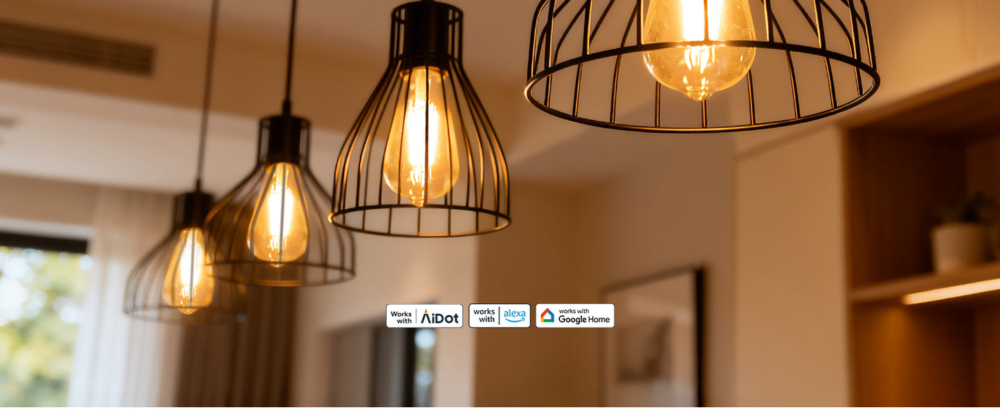 Linkind E26 Smart Edison Bulbs – Tunable White WiFi Vintage ST19 (4-Pack)
