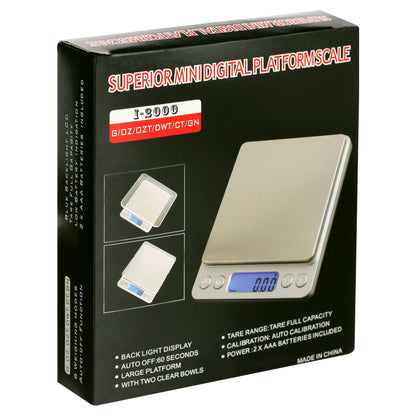 American Weigh Digital Tray Scale – 2000g Capacity / 0.1g Precision