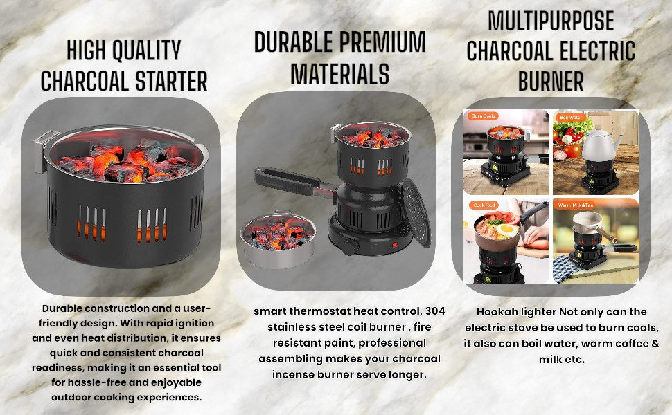 Electric Charcoal Burner – Quick-Heating Portable Coal Stove