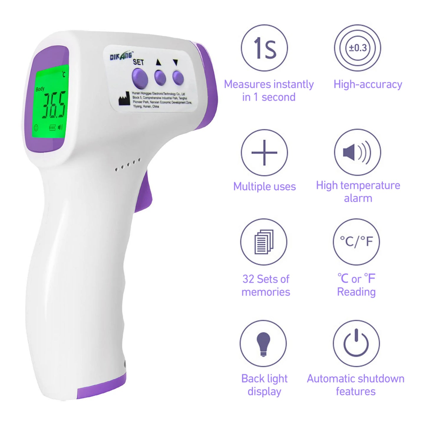 Non-Contact Digital Infrared Forehead Thermometer
