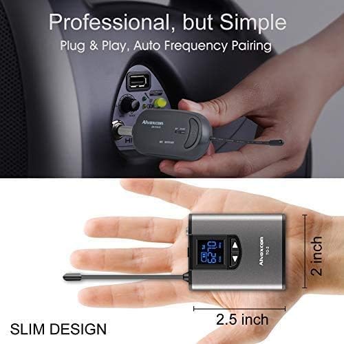 Alvoxcon Wireless Headset & Lavalier Microphone System (UHF)