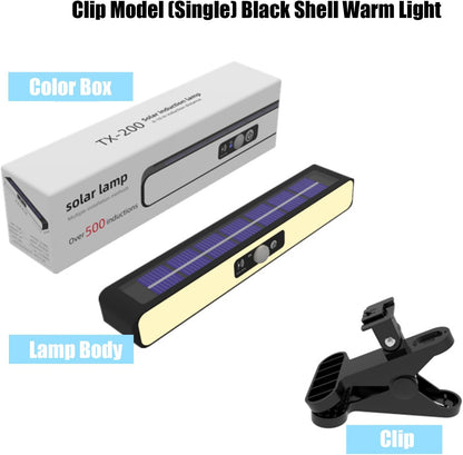 Clip-On Solar Motion Sensor Light – Outdoor LED Security Lamp