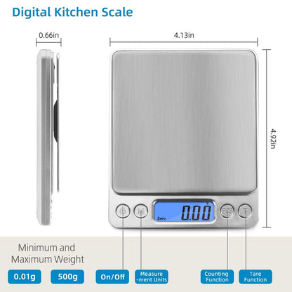 American Weigh Digital Tray Scale – 2000g Capacity / 0.1g Precision