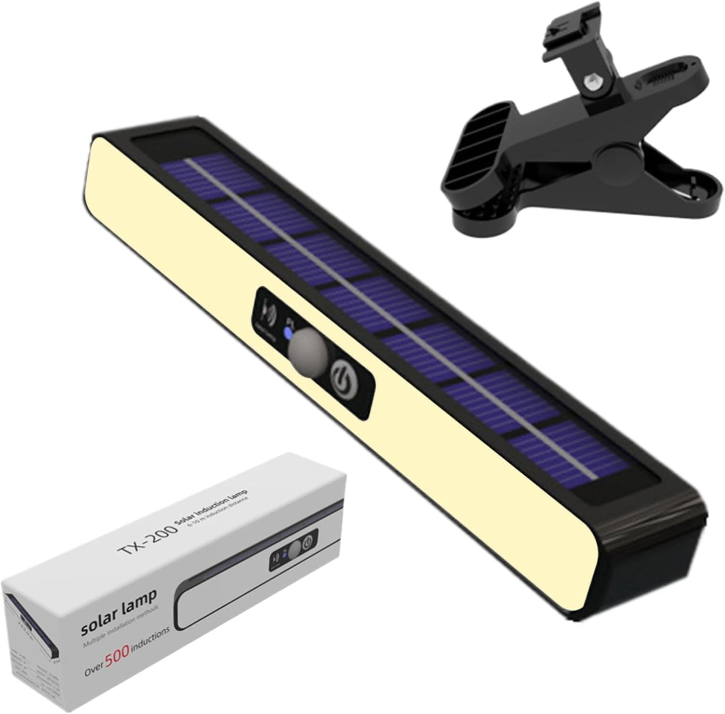 Clip-On Solar Motion Sensor Light – Outdoor LED Security Lamp