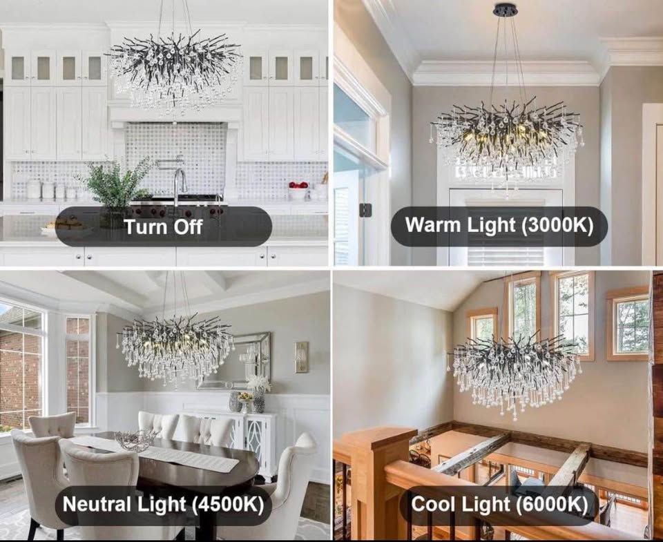 Crystal Waterdrop Chandelier – 23 Inch