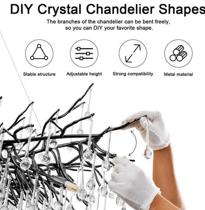 Crystal Waterdrop Chandelier – 23 Inch