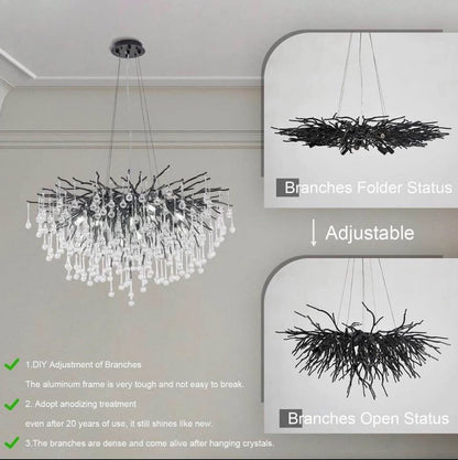 Crystal Waterdrop Chandelier – 23 Inch