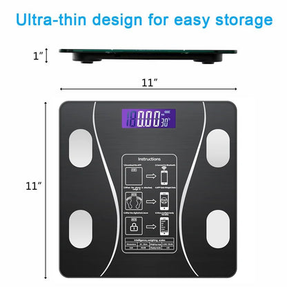 Bluetooth Smart Body Fat Scale – Digital Weight & Body Composition Analyzer (397 lb Capacity) (Pink)