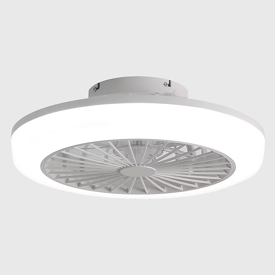 18-Inch Enclosed Ceiling Fan with LED Light & Remote Control