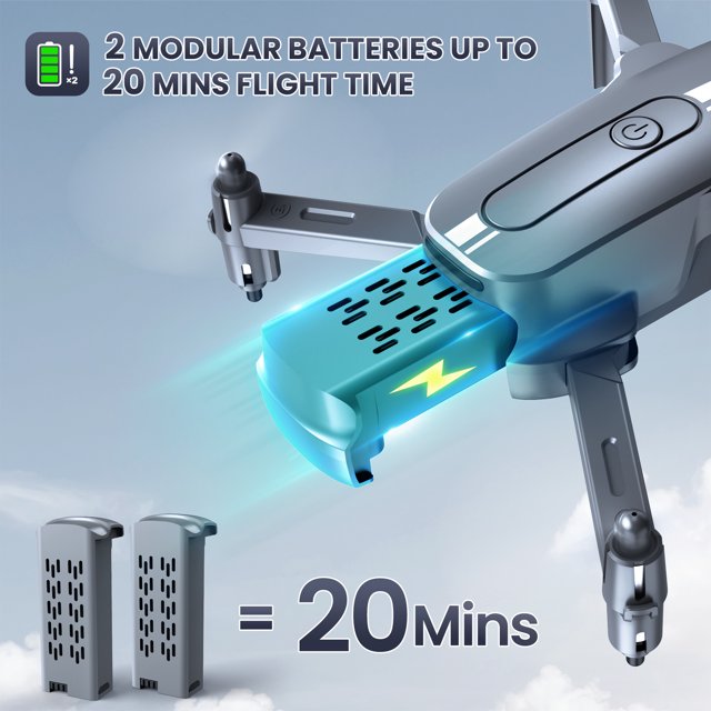 S17 Drone with 4K HD Camera – Foldable RC Quadcopter with 2 Batteries