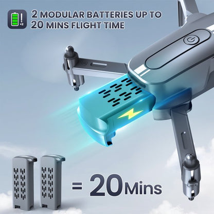 S17 Drone with 4K HD Camera – Foldable RC Quadcopter with 2 Batteries