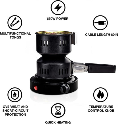 Electric Charcoal Burner – Quick-Heating Portable Coal Stove