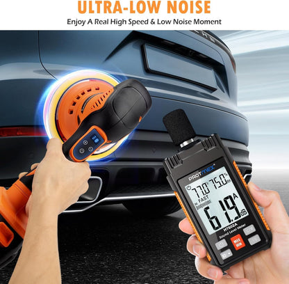 Cordless Car Buffer Polisher Kit – 21V Dual Battery, Touchscreen, 8-Speed