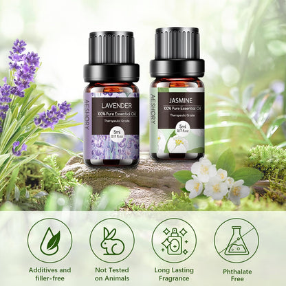 Aeshory Essential Oils Set – 12pcs Aromatherapy Essential Oil Kit (5mL Each) – Diffuser, Massage, DIY & Home Fragrance
