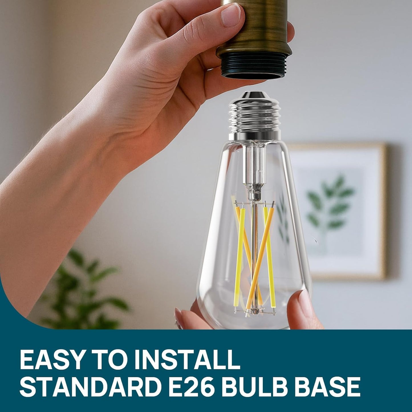 Linkind E26 Smart Edison Bulbs – Tunable White WiFi Vintage ST19 (4-Pack)