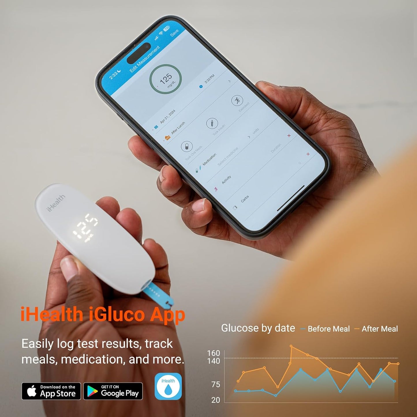 iHealth Gluco+ Wireless Glucose Monitor Kit (BG5S100)