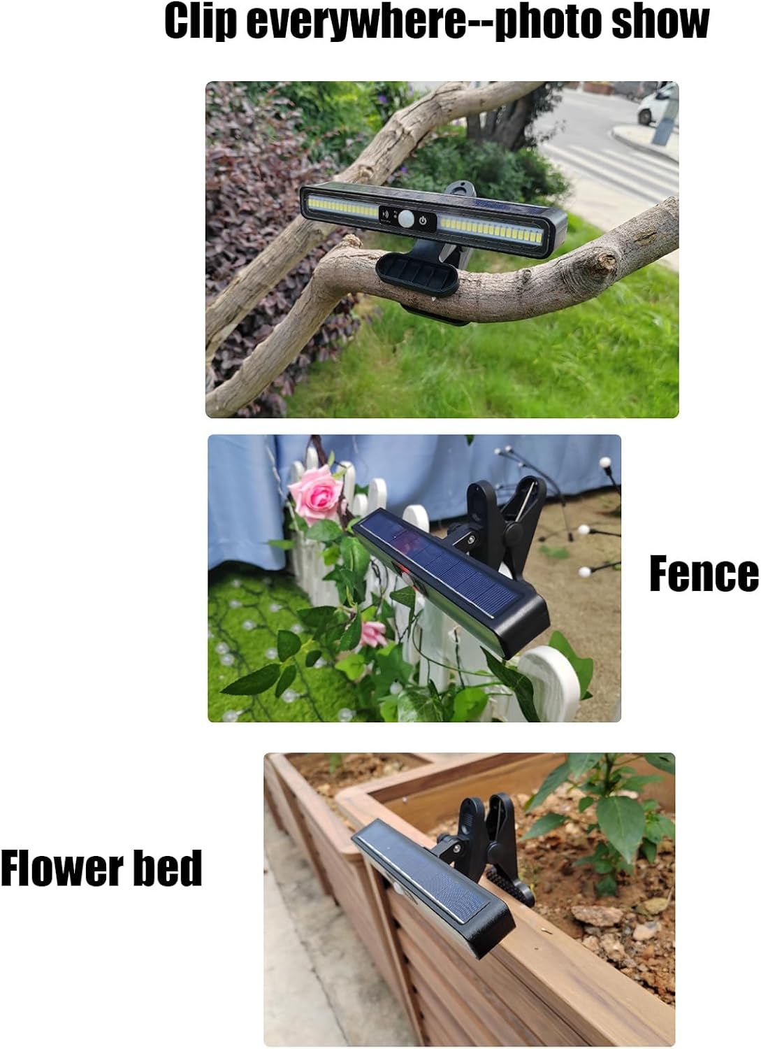 Clip-On Solar Motion Sensor Light – Outdoor LED Security Lamp