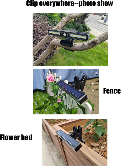 Clip-On Solar Motion Sensor Light – Outdoor LED Security Lamp