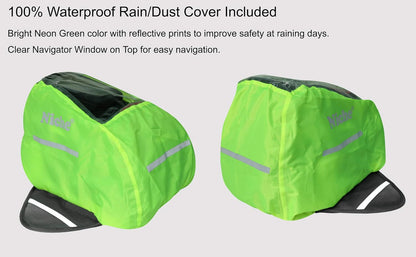 Niche NMO-2216 Magnetic Motorcycle Tank Bag – Waterproof Expandable Saddle Bag with Touchscreen Phone Pocket