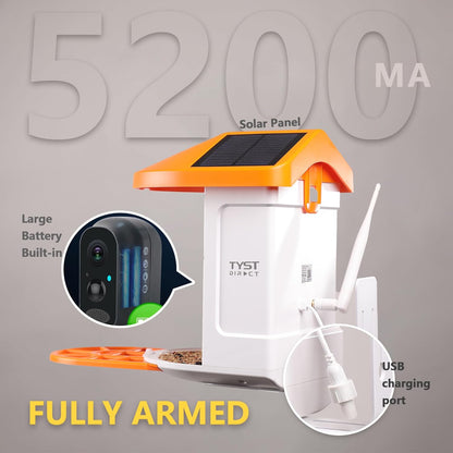TYST DIRECT Smart Solar Bird Feeder with Camera – AI Recognition & HD Auto Recording