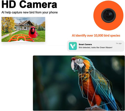 TYST DIRECT Smart Solar Bird Feeder with Camera – AI Recognition & HD Auto Recording