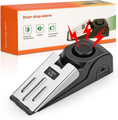 Crosize Portable Alarm Door Stopper – 120dB Security Door Stop