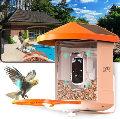 TYST DIRECT Smart Solar Bird Feeder with Camera – AI Recognition & HD Auto Recording