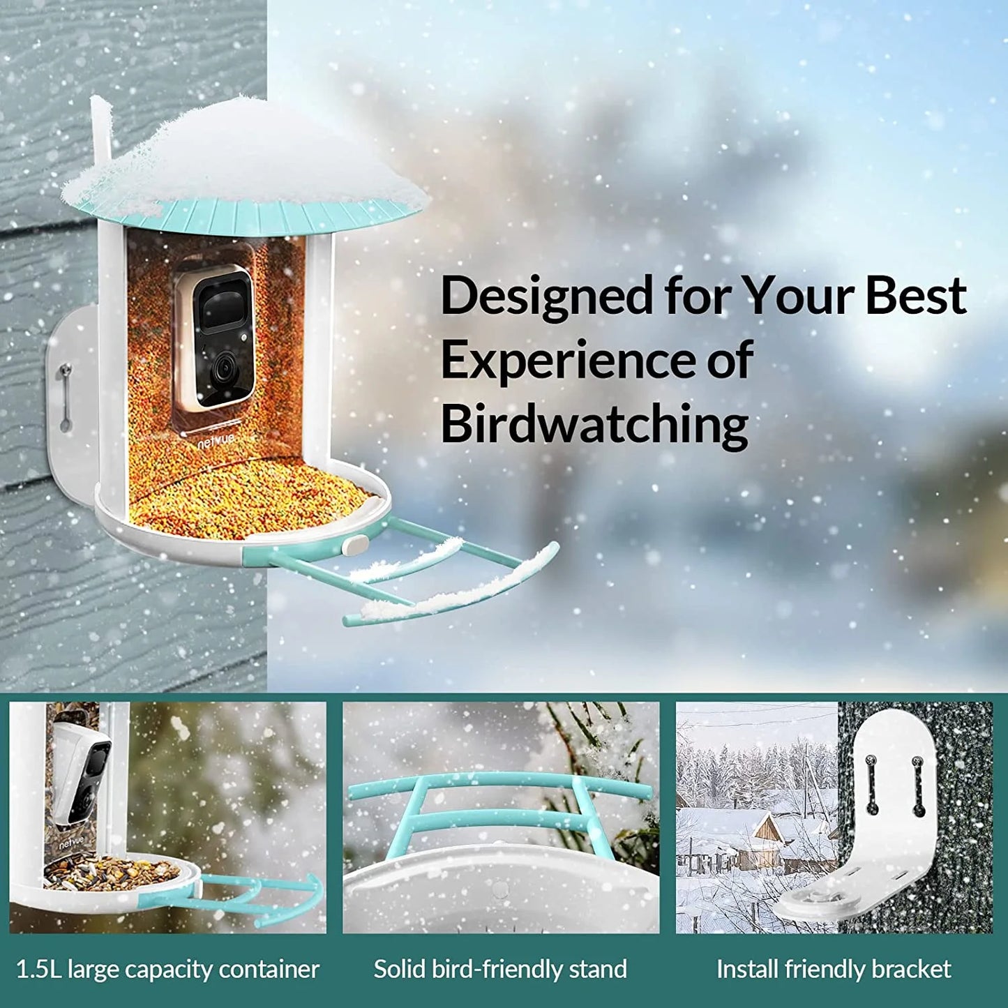 NETVUE Birdfy® Smart Bird Feeder with Camera – AI Bird Identification