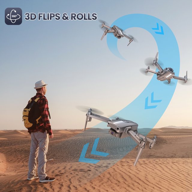 S17 Drone with 4K HD Camera – Foldable RC Quadcopter with 2 Batteries
