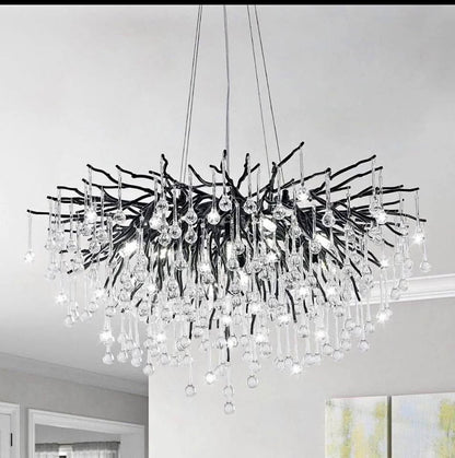 Crystal Waterdrop Chandelier – 23 Inch