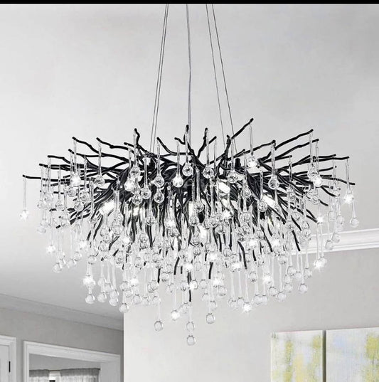 Crystal Waterdrop Chandelier – 23 Inch