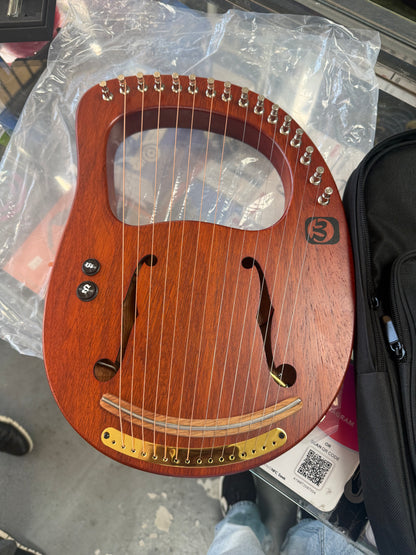 Walter Electric Lyre Harp Premium 16-string Mahogany Solid Wood Instrument WH-16EQ