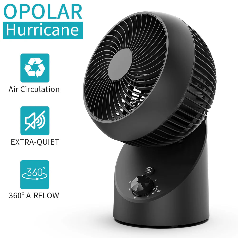 OPOLAR 15” Whole Room Air Circulating Fan – 360° Oscillation, 3 Speeds
