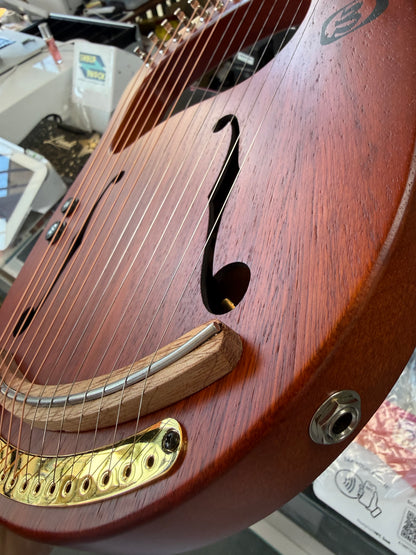 Walter Electric Lyre Harp Premium 16-string Mahogany Solid Wood Instrument WH-16EQ