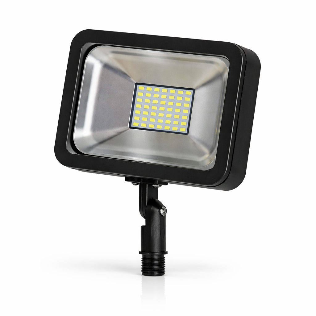 LLT Lighting 20W Compact LED Flood Light Outdoor – 5000K Daylight – 1865 Lumens – IP65 Waterproof Security Light