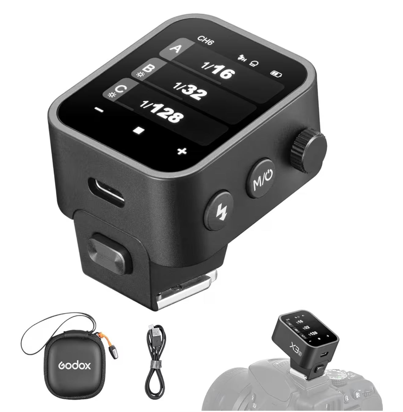 Godox X3-S Flash Trigger for Sony – OLED Touchscreen Wireless Flash Transmitter (TTL, HSS 1/8000s)
