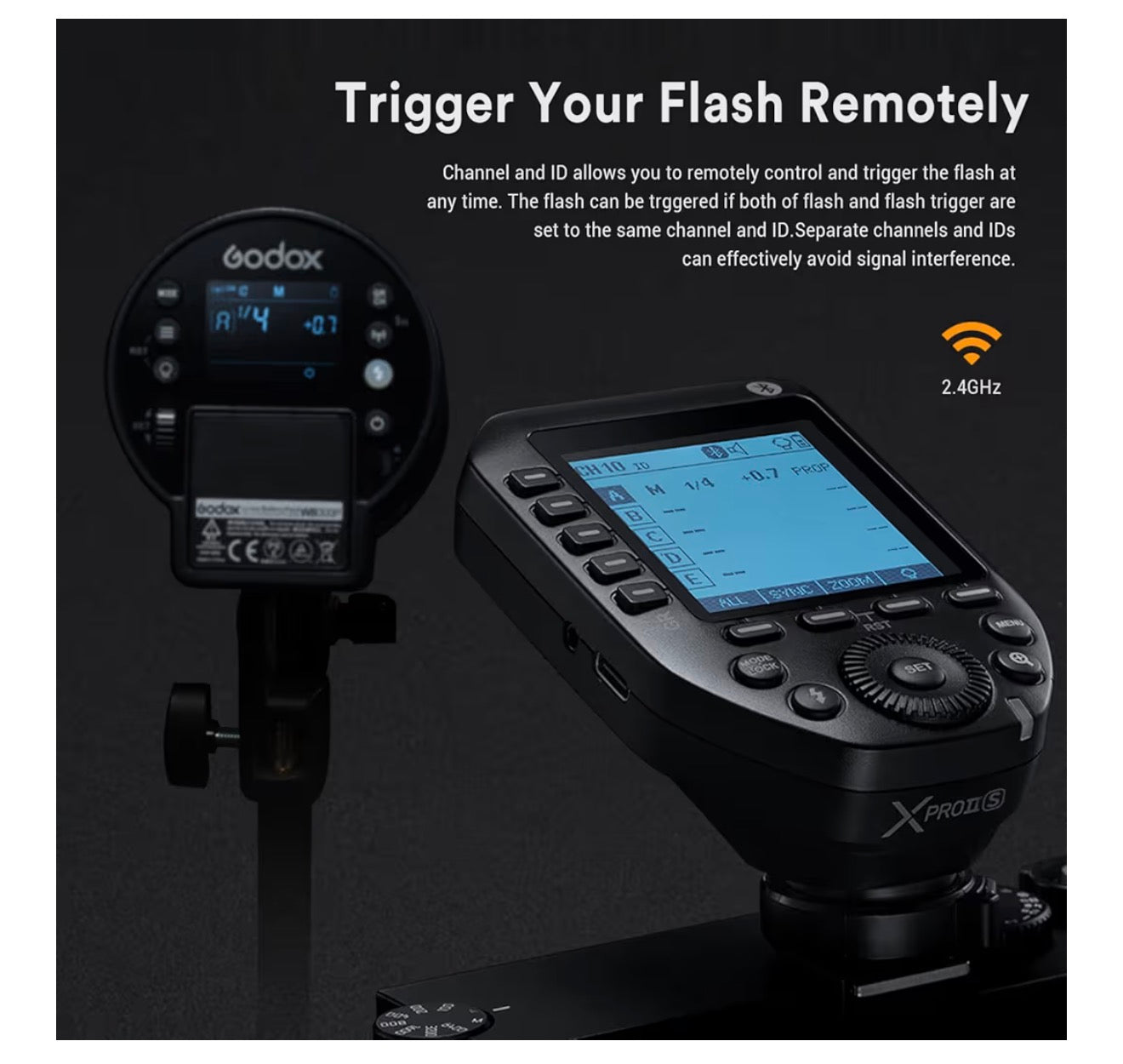 Godox XPro II-S Flash Trigger for Sony – Wireless TTL HSS 1/8000s Flash Transmitter (Large LCD, TCM)