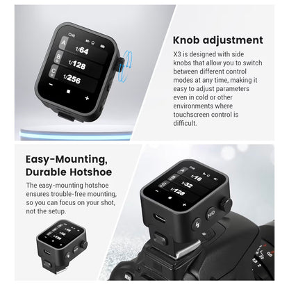 Godox X3-S Flash Trigger for Sony – OLED Touchscreen Wireless Flash Transmitter (TTL, HSS 1/8000s)