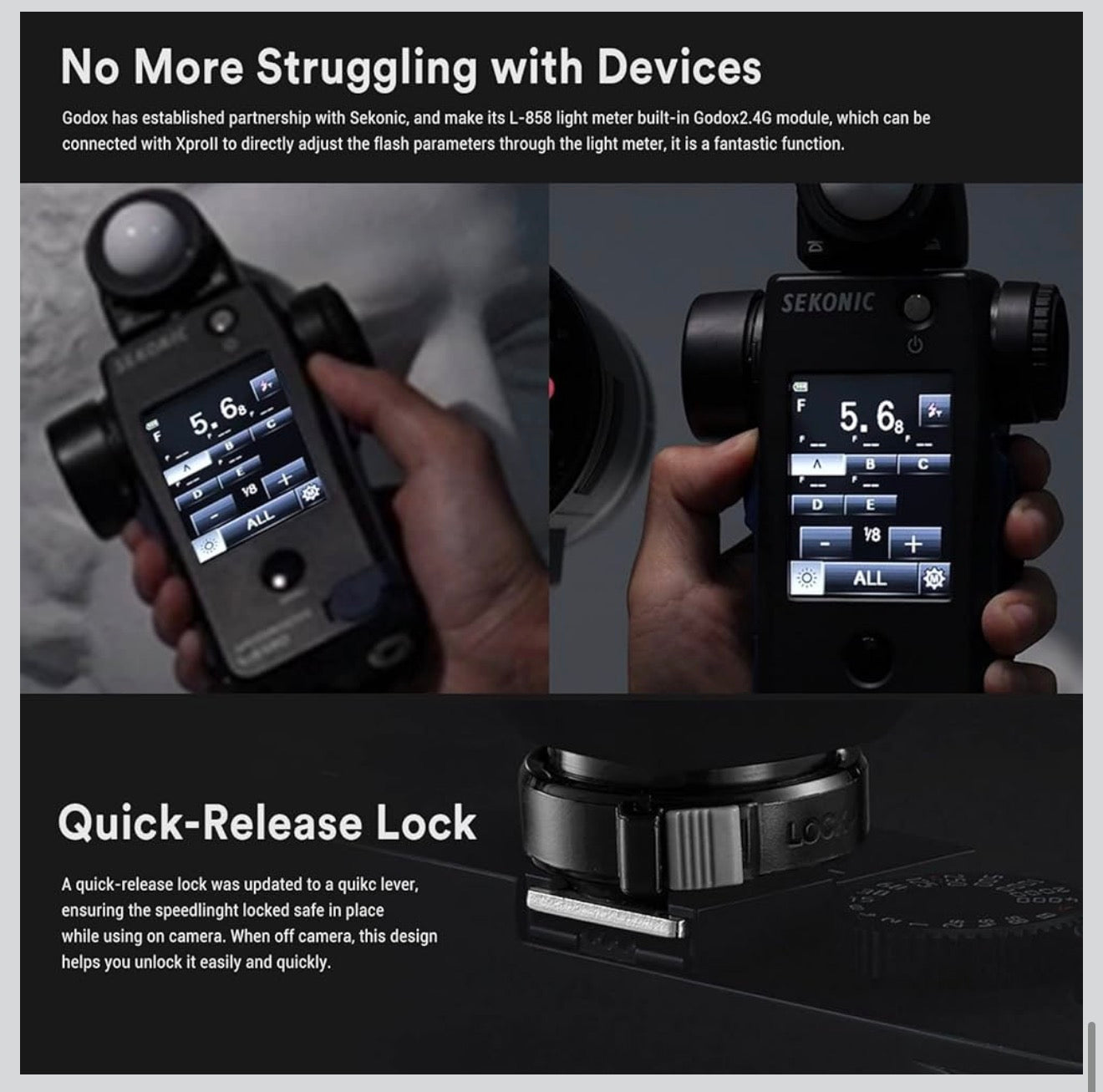 Godox XPro II-S Flash Trigger for Sony – Wireless TTL HSS 1/8000s Flash Transmitter (Large LCD, TCM)