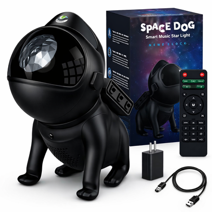 Galaxy Projector Night Light – Space Dog Star Projector with Bluetooth Speaker