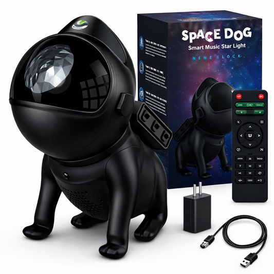 Galaxy Projector Night Light – Space Dog Star Projector with Bluetooth Speaker