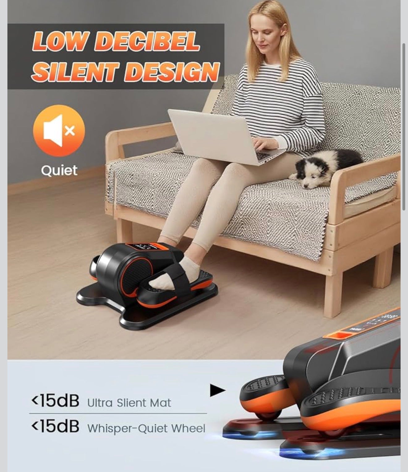 YAGUD Under Desk Elliptical Machine (Model ZF-0801)