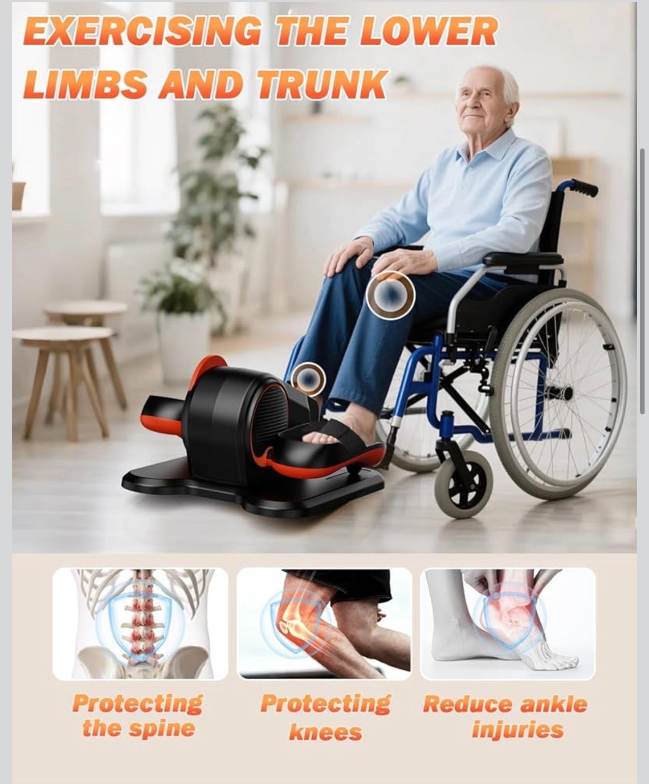 YAGUD Under Desk Elliptical Machine (Model ZF-0801)