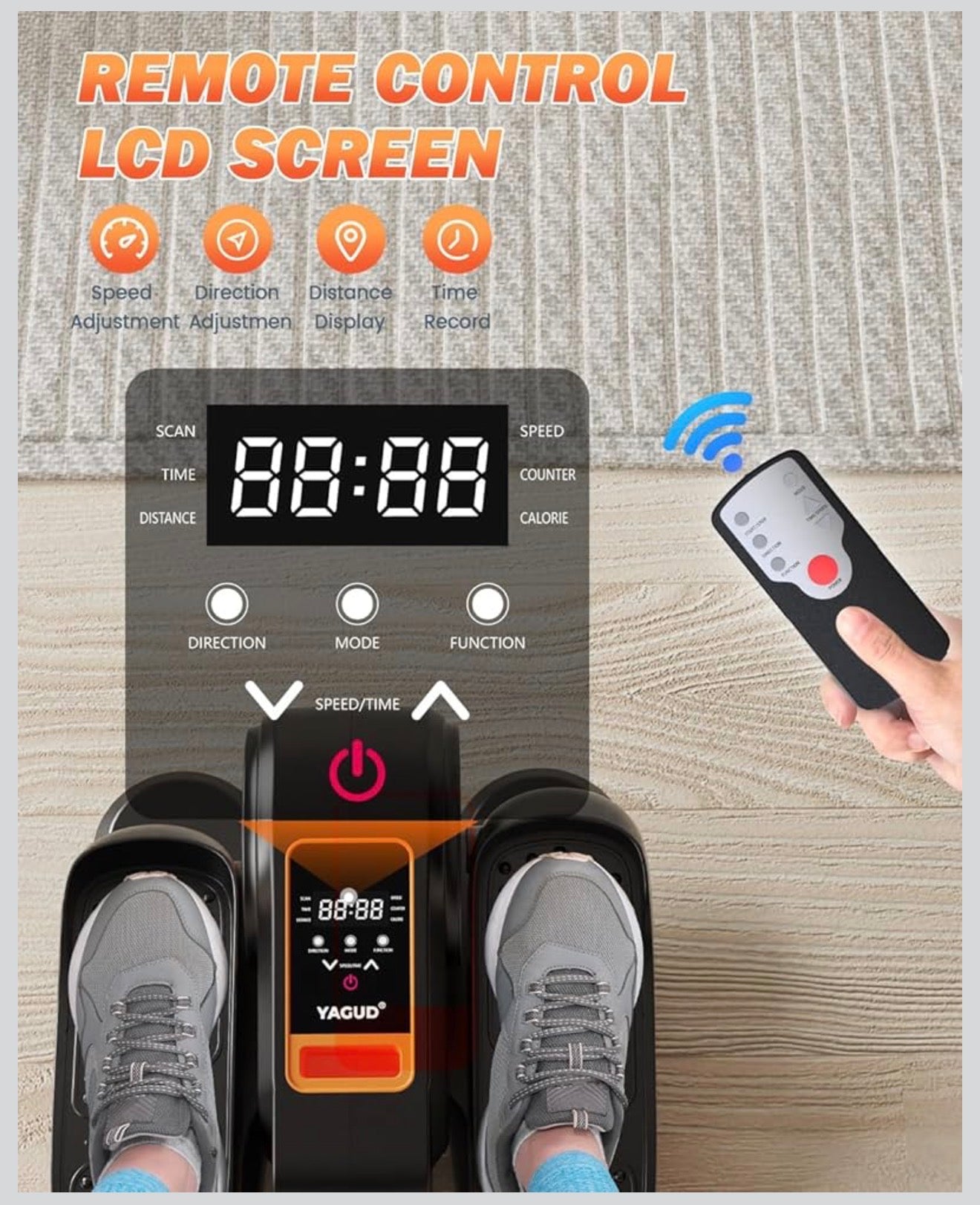 YAGUD Under Desk Elliptical Machine (Model ZF-0801)