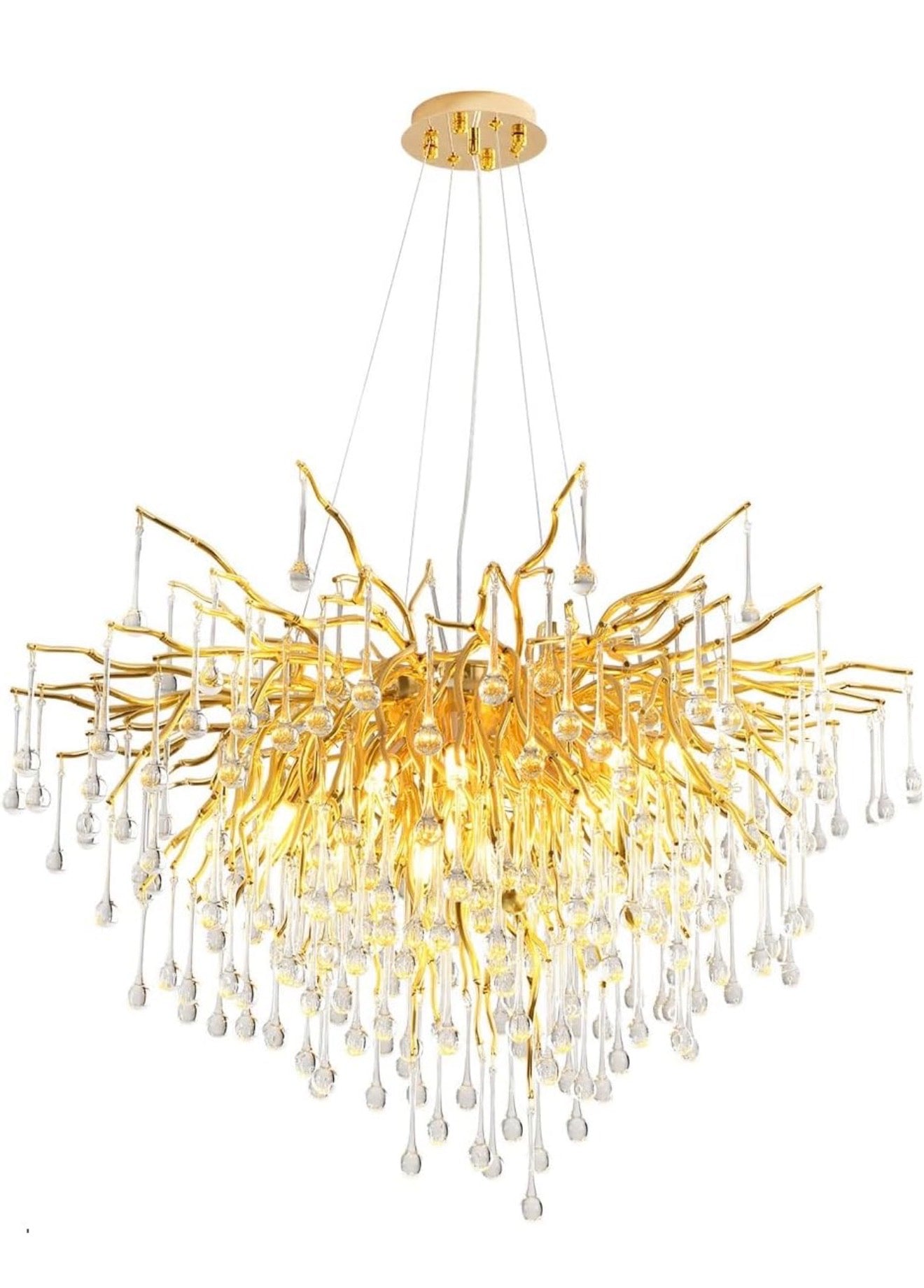 Crystal Waterdrop Chandelier – 23 Inch